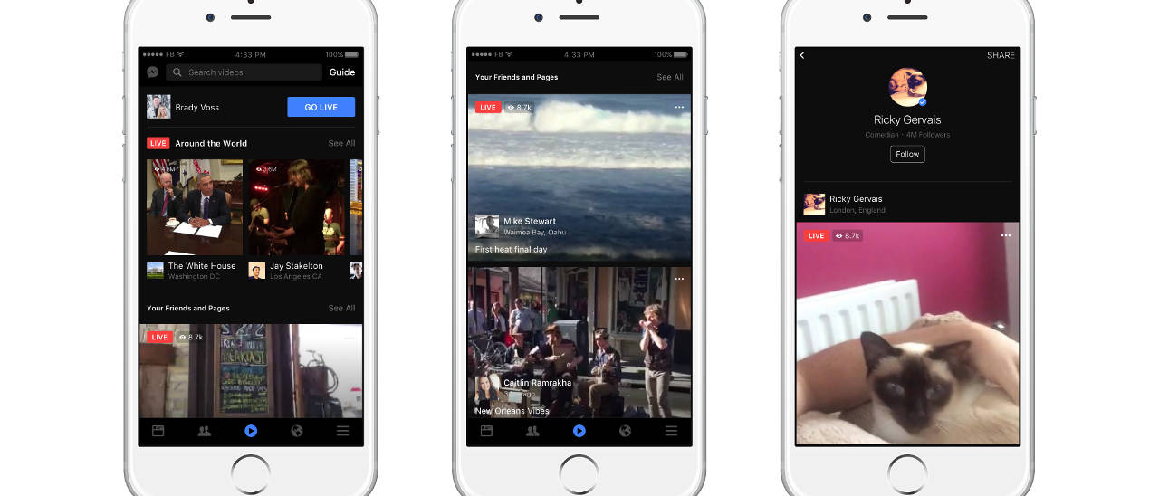 Facebook migliora il servizio di Live Video