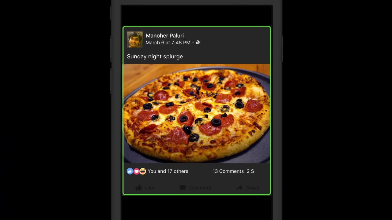 Facebook per iOS: Automatic Alternative Text
