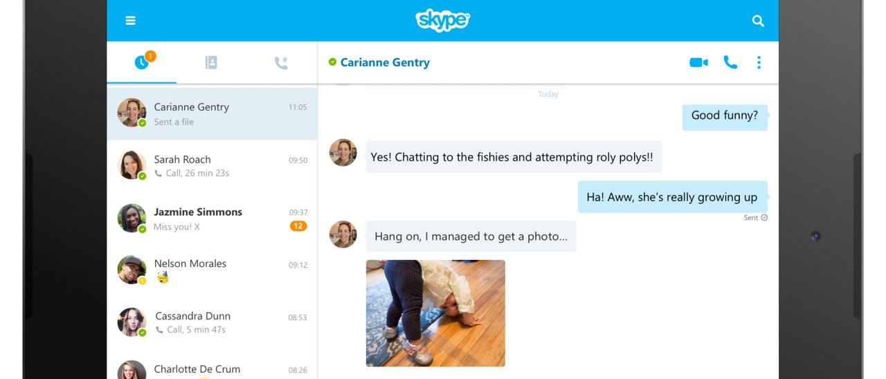 Skype 7.0 per Android, nuova interfaccia su tablet