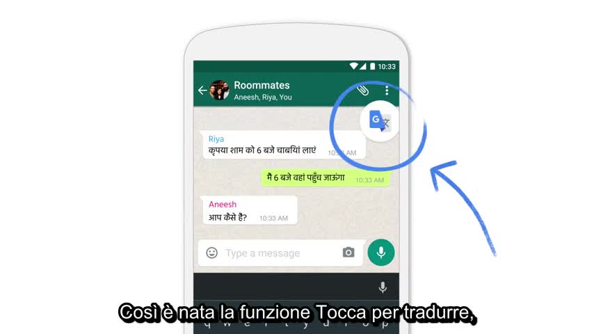 Tocca per Tradurre: traduzioni istantanee e in-app