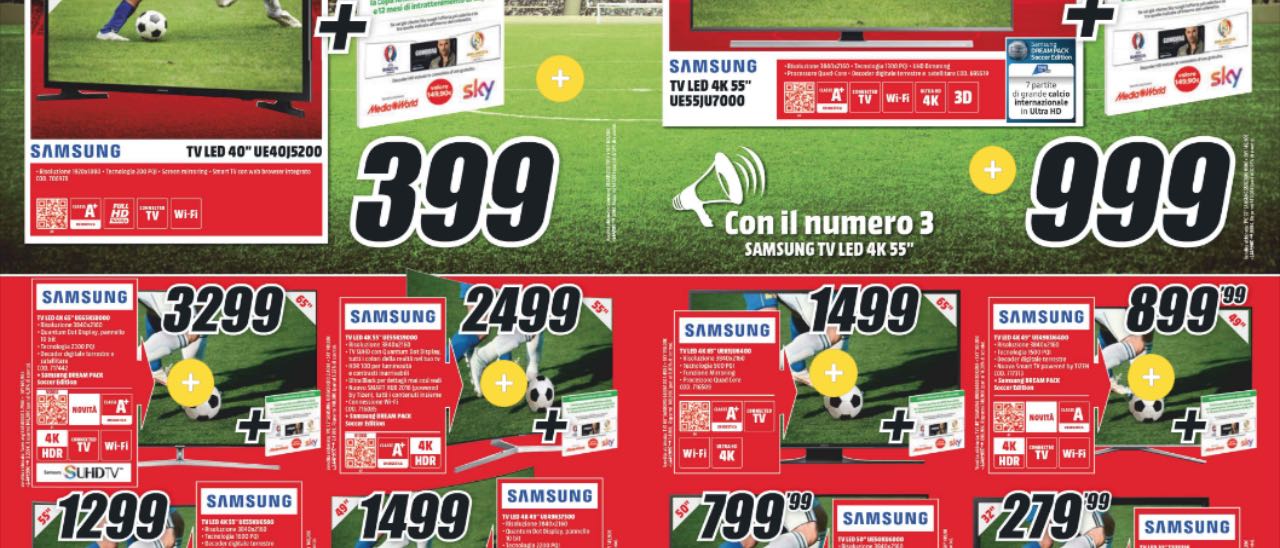 MediaWorld regala Sky ed Euro 2016