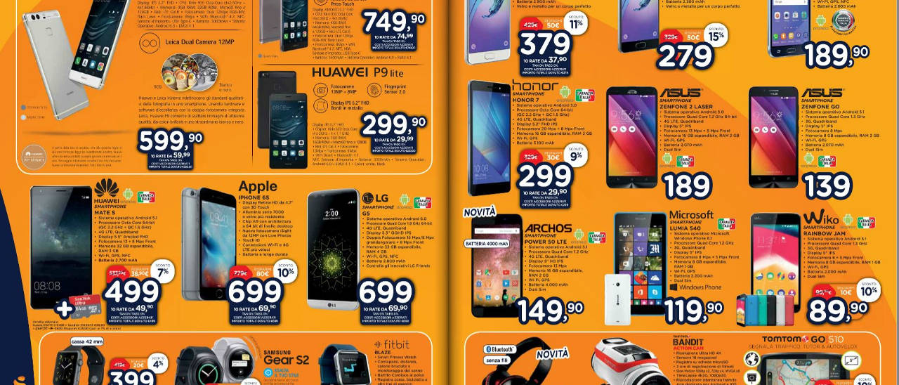 Volantino Unieuro: tante offerte a tasso zero