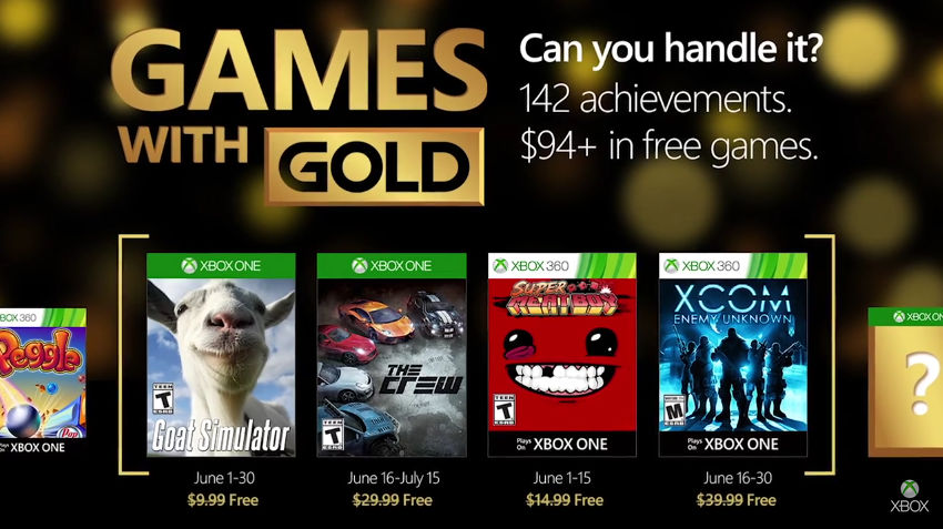 Games With Gold: annunciati i videogiochi gratuiti di Giugno