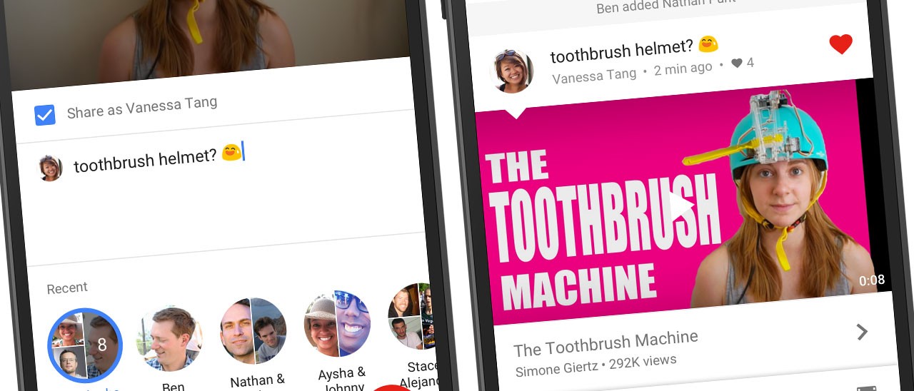 Una chat nelle applicazioni mobile di YouTube