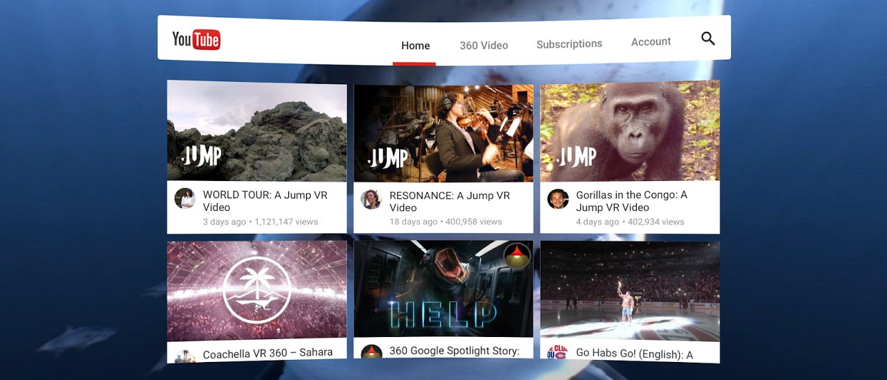 Realtà virtuale: l'app YouTube VR per Daydream