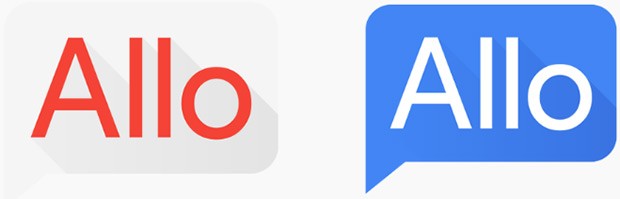 L'icona dell'applicazione Allo sviluppata da Google, prima (a sinistra) e dopo (a destra) il restyling