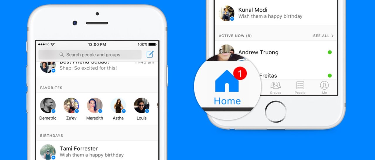 Facebook Messenger ha una nuova schermata Home