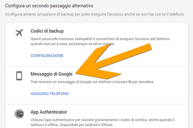 La nuova modalità di controllo Messaggio di Google per la verifica in due passaggi di bigG