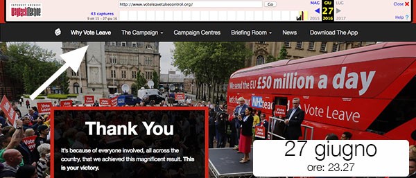 Leave, archivio 27 giugno sera