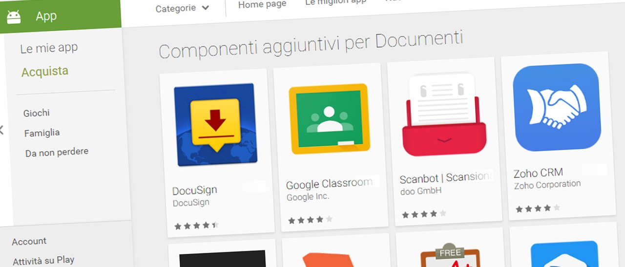 Componenti aggiuntivi per Google Documenti e Fogli