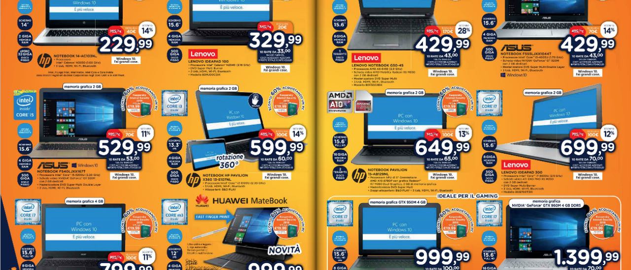 Volantino Unieuro: sconti sino al 50%