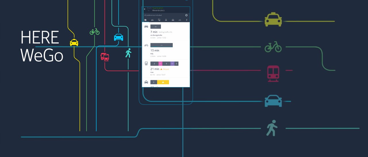 HERE Maps diventa HERE WeGo