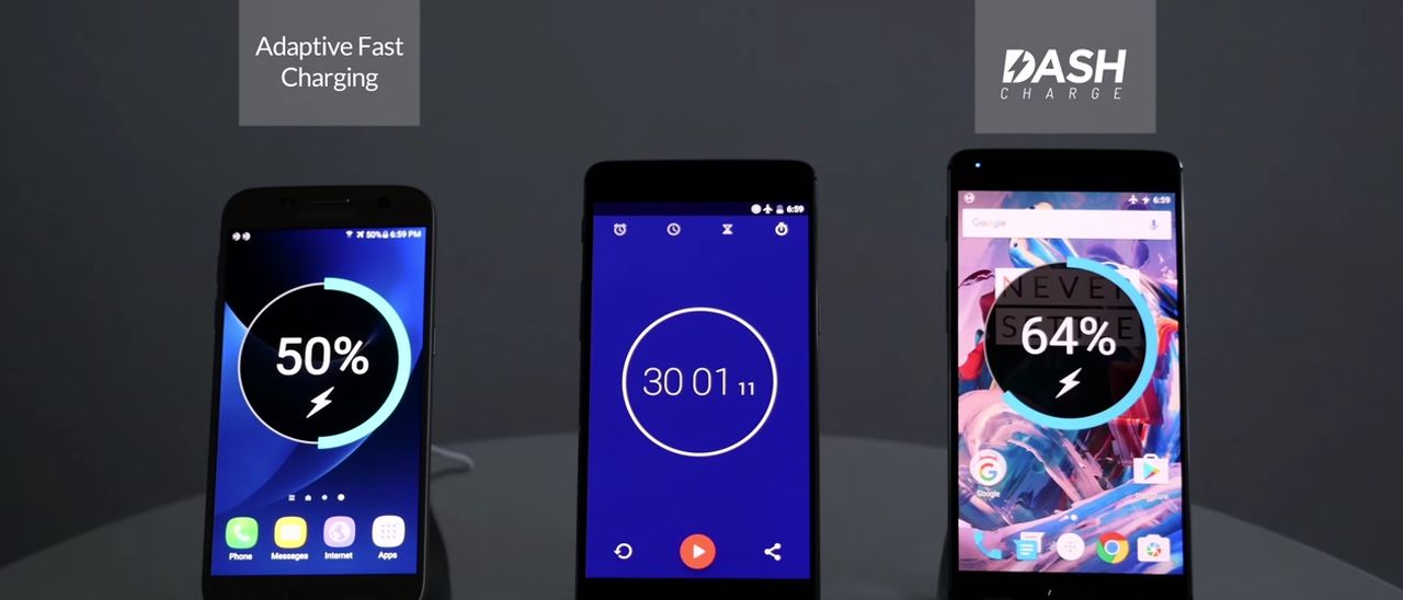 OnePlus 3, ricarica più veloce del Galaxy S7