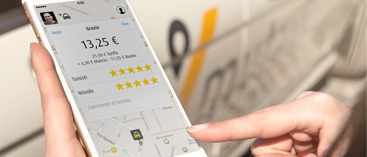 Il servizio mytaxi nell'app di Google Maps