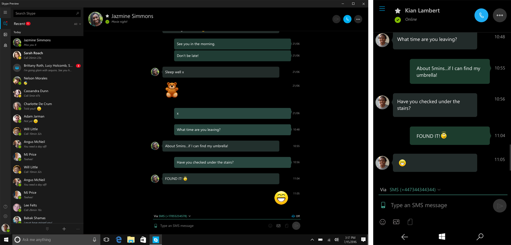 Skype Preview Windows 10