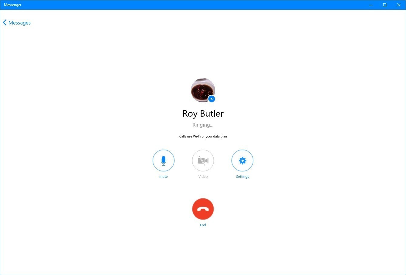Facebook Messenger - chaimate su Windows 10