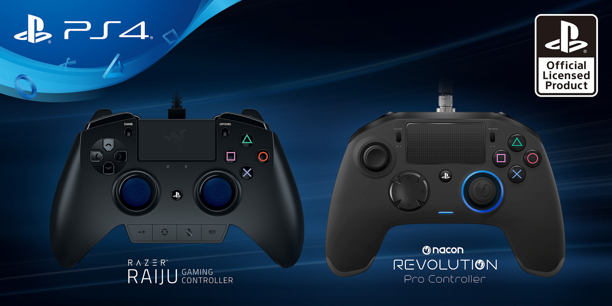 PlayStation 4, svelati i due nuovi controller pro firmati Razer e Nacon