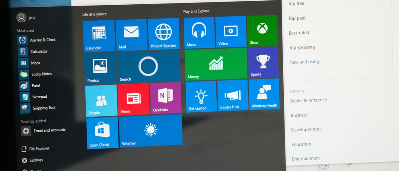 Windows 10 continua a correre, male Edge