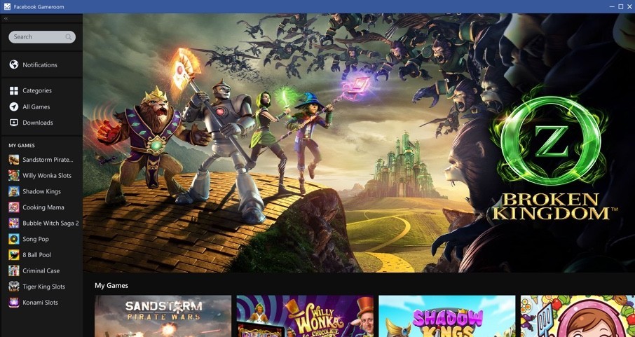 Facebook Gameroom sfida Steam