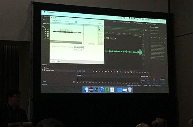 L'interfaccia di Project VoCo durante una demo