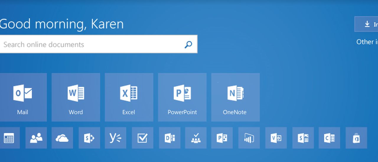 Microsoft aggiorna la home page di Office 365