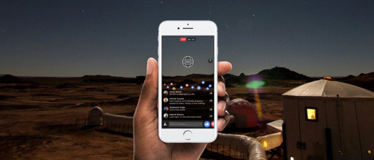 Facebook, live streaming a 360 gradi per tutti