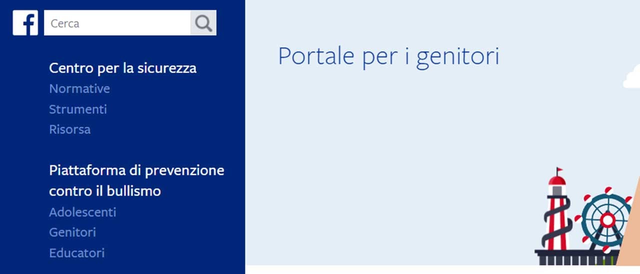 Facebook e il portale per i genitori
