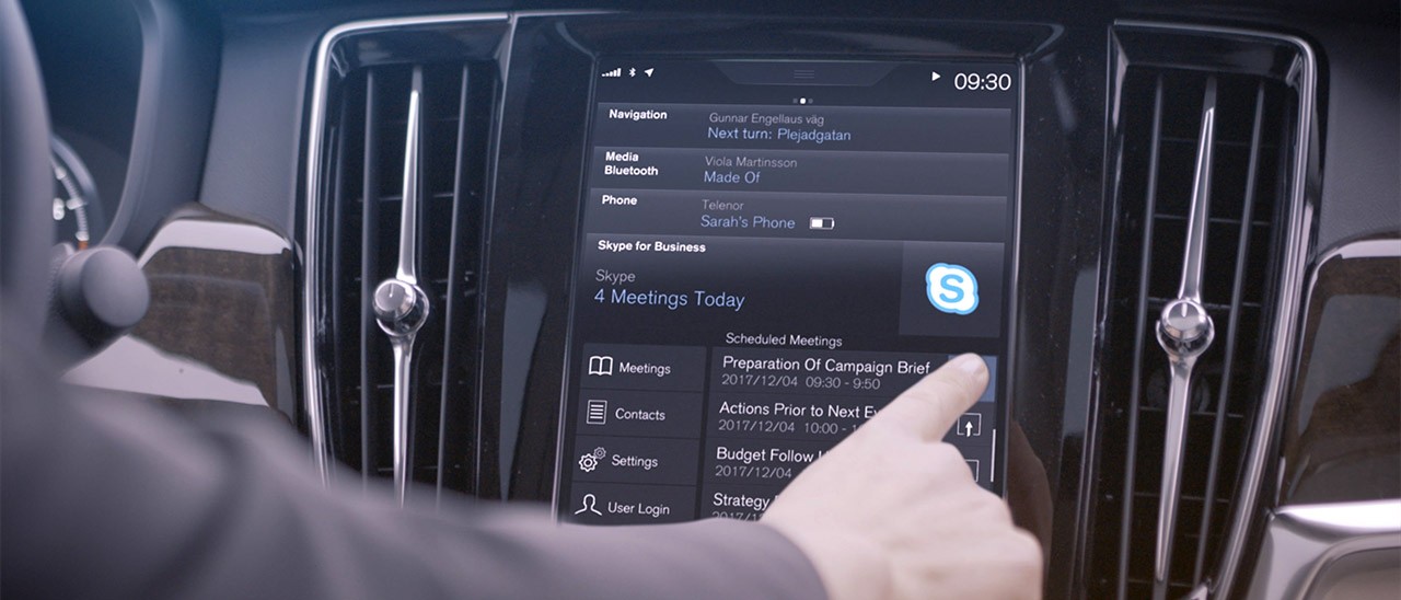 Volvo porta Skype for Business a bordo dell'auto