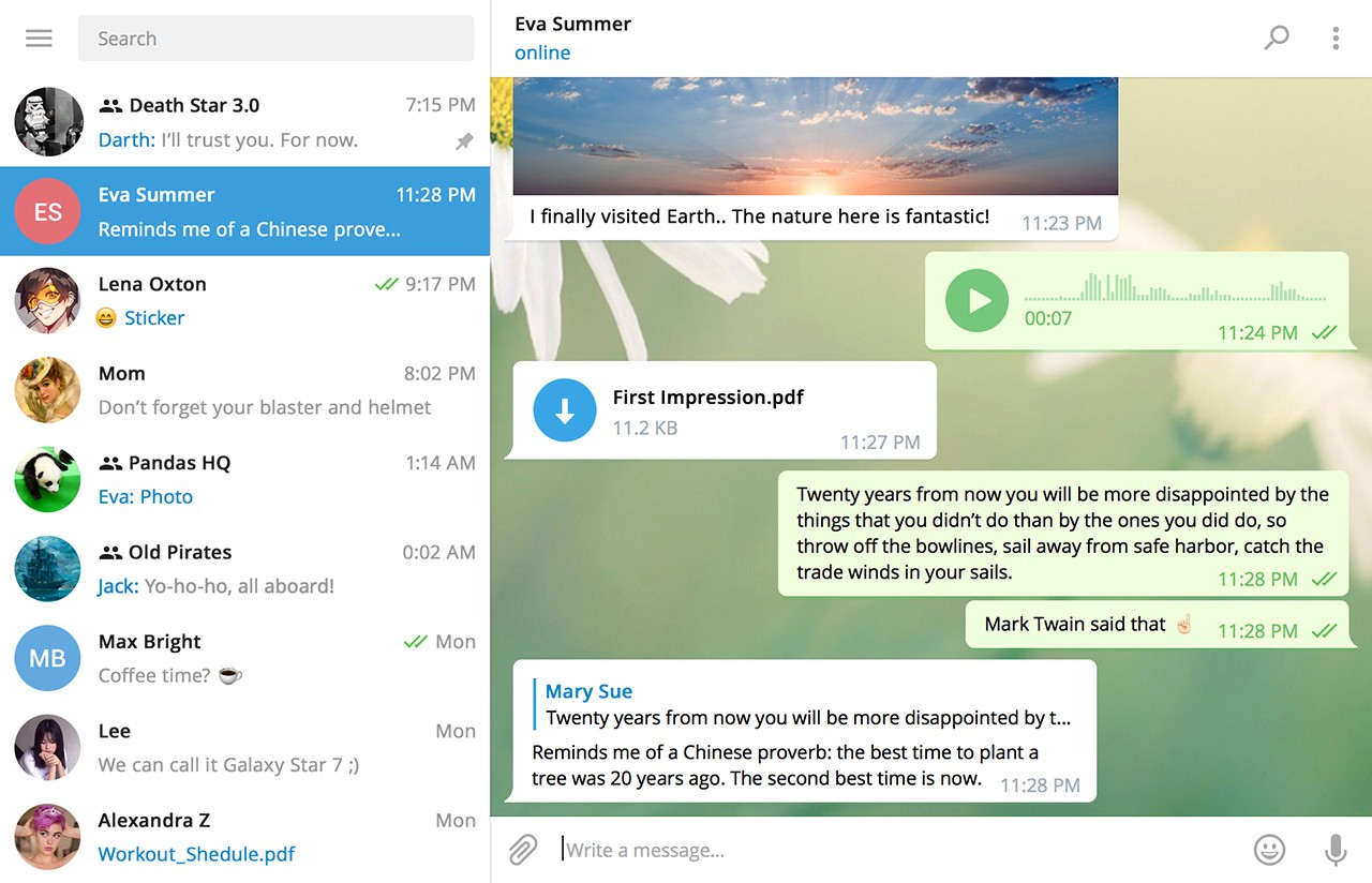 Telegram Desktop 1.0