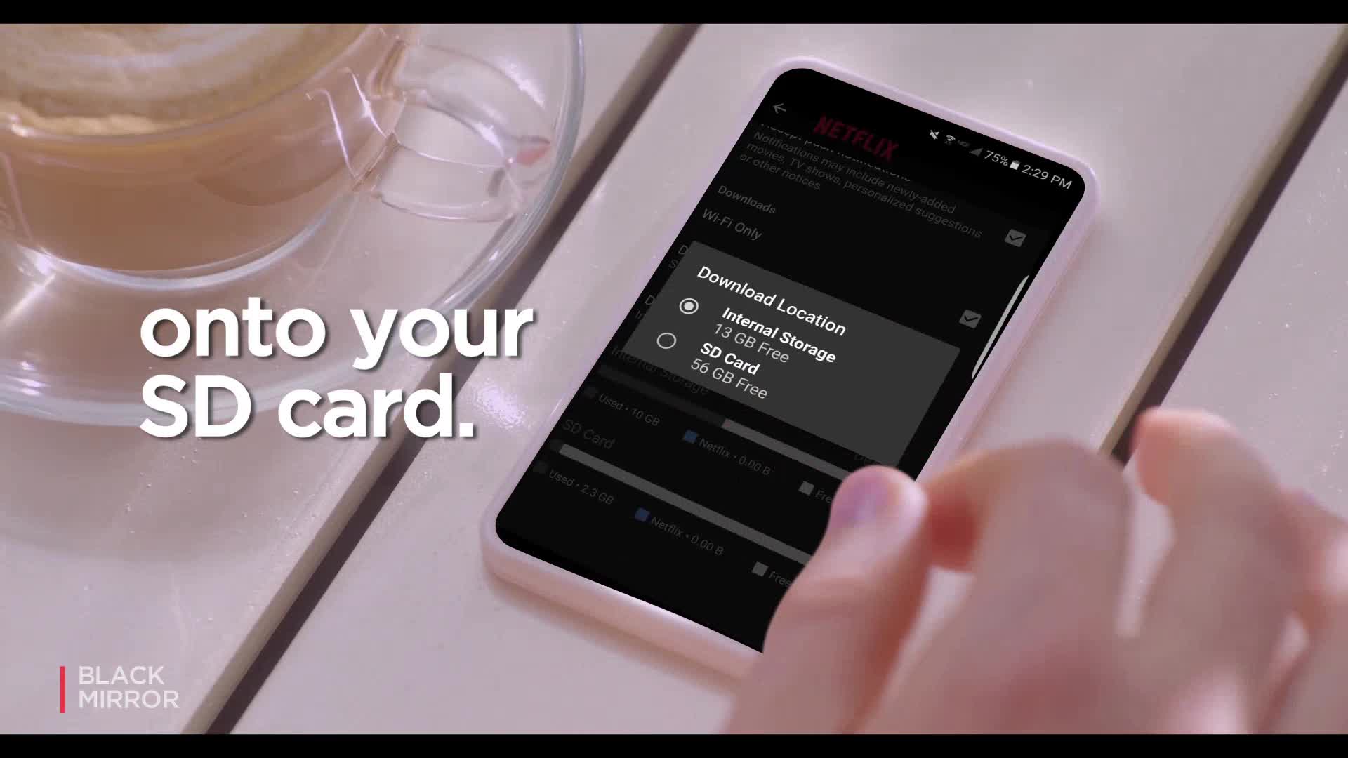 Netflix: download dei contenuti offline su microSD