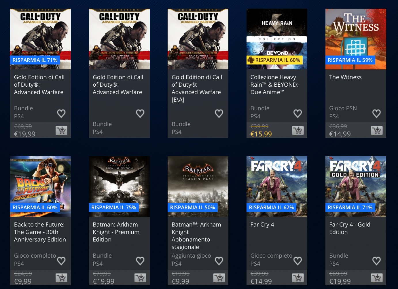 PlayStation, torna la promozione “Giochi a meno di 20 euro”