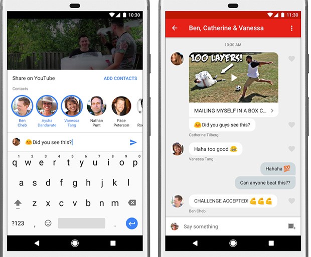 La nuova modalità di condivisione dei video su YouTube, introdotta da Google nell'applicazione ufficiale, inizialmente disponibile solo in Canada