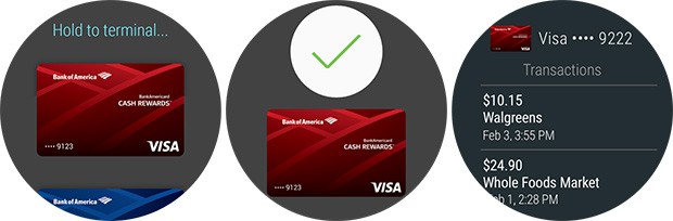 Google introduce il pagamento tramite piattaforma Android Pay da smartwatch basati sul sistema operativo Android Wear