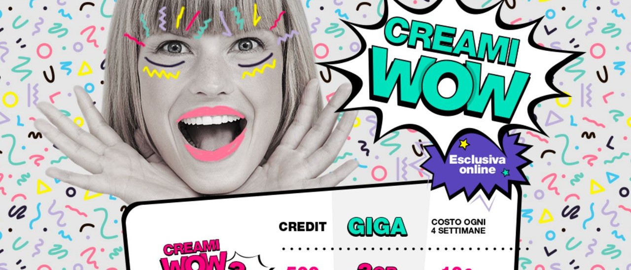 PosteMobile Creami WOW con tanti Giga inclusi