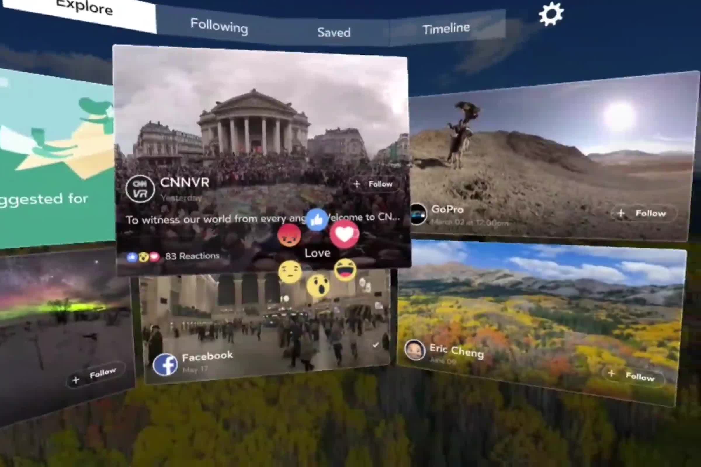 Facebook 360, un'applicazione per Gear VR