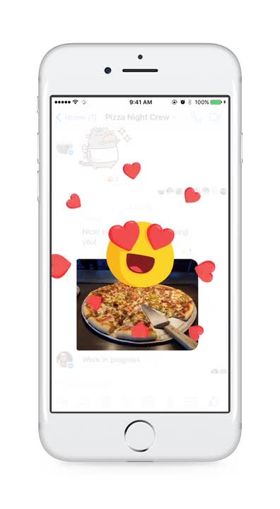 Le reazioni su Facebook Messenger