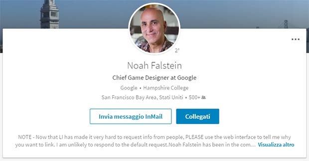Il profilo professionale di Noah Falstein