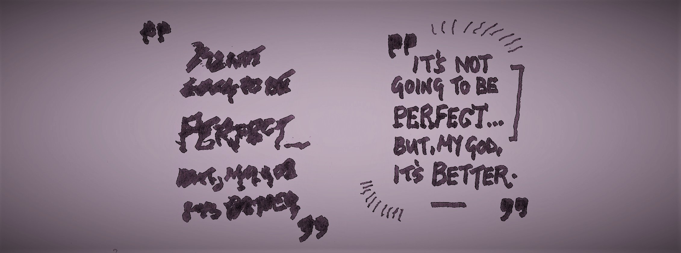 Confronto tra la scrittura senza (sinistra) e con (destra) il dispositivo indossabile.