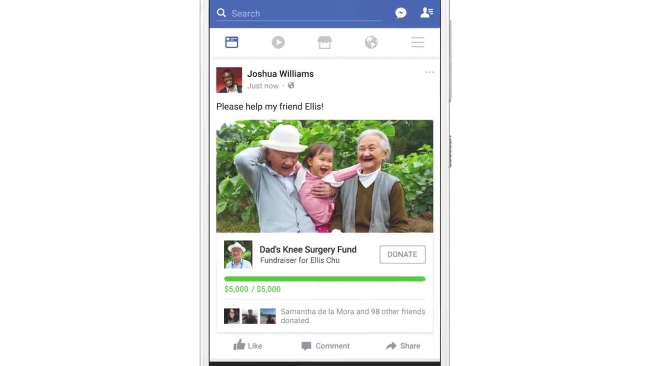 Facebook: la raccolta fondi sul social network