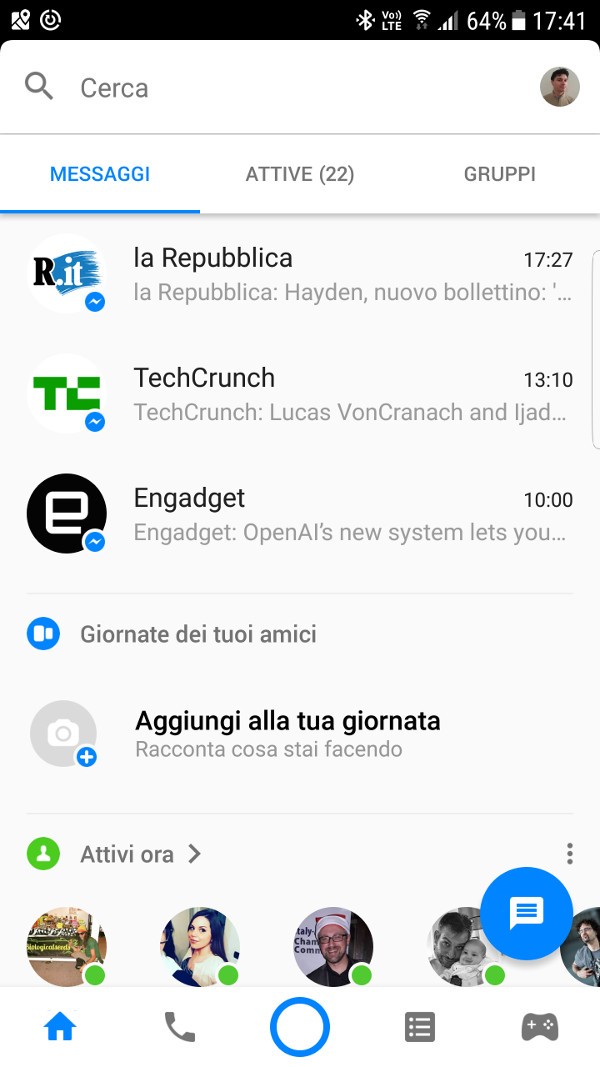 Facebook Messenger, debutta un nuovo look