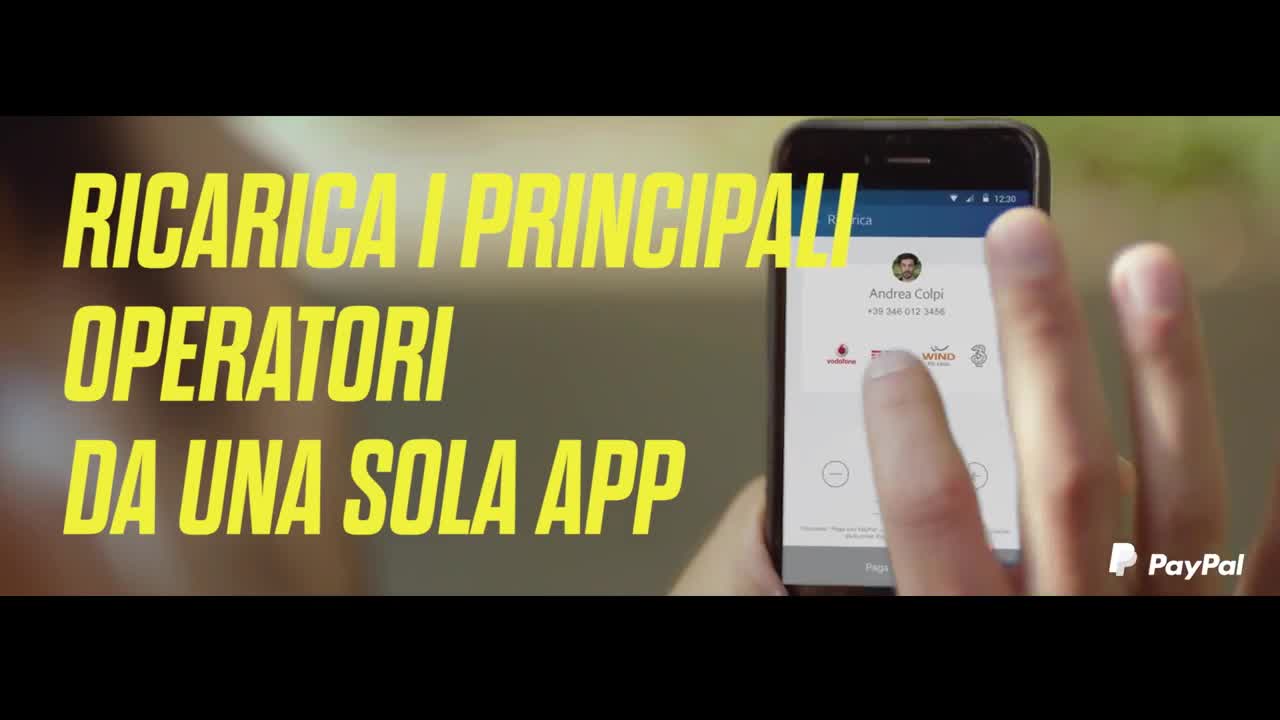 Il credito telefonico si ricarica con PayPal