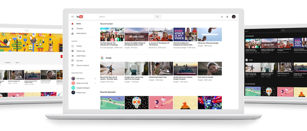 YouTube: una nuova interfaccia in Material Design