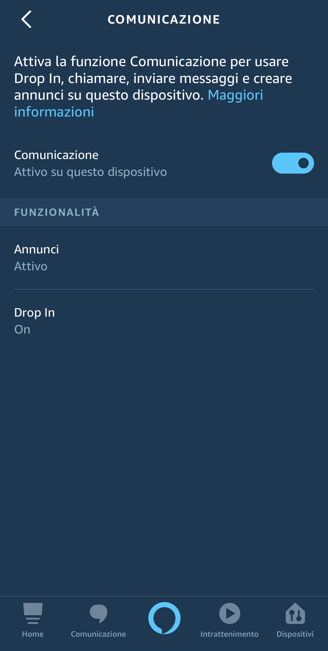 Come abilitare Drop In su Amazon Echo