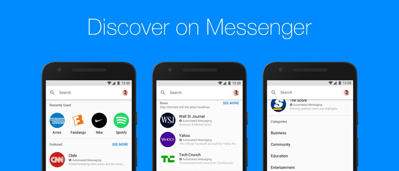 Facebook Messenger migliora l'uso dei bot