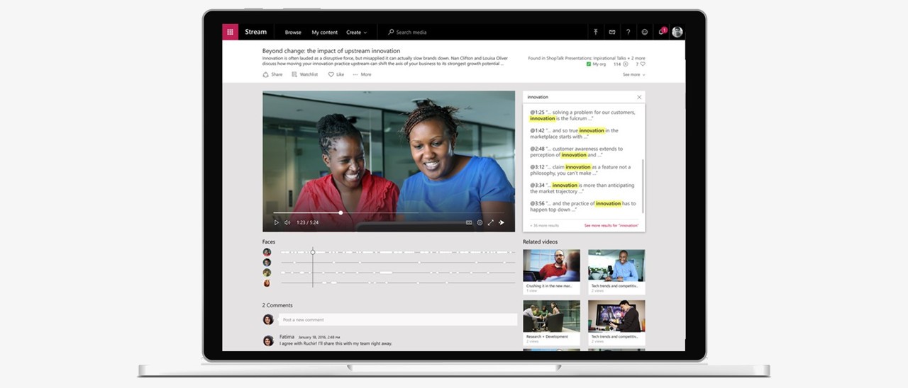 Microsoft Stream, piattaforma video per Office 365