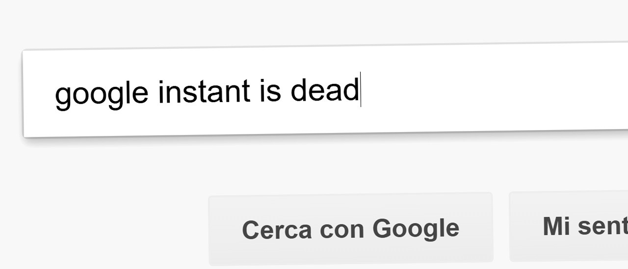 Addio Google Instant
