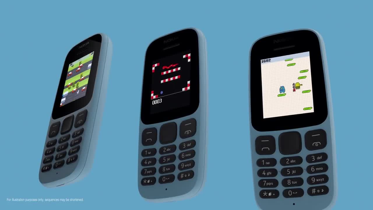 Il nuovo Nokia 105 con schermo più grande