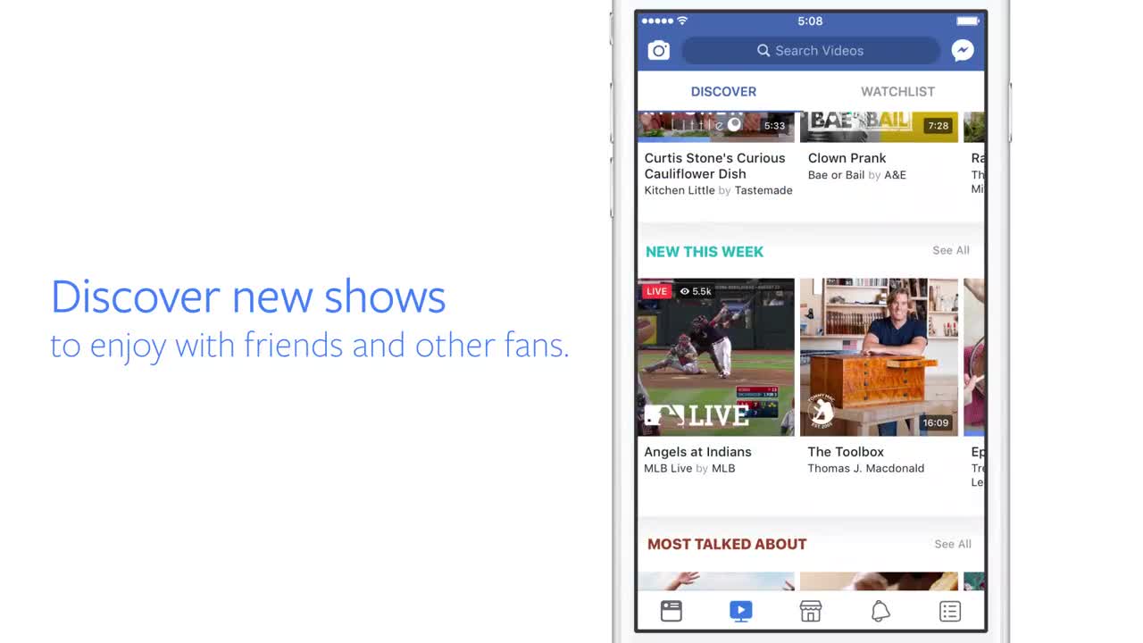 Watch: gli show TV arrivano su Facebook