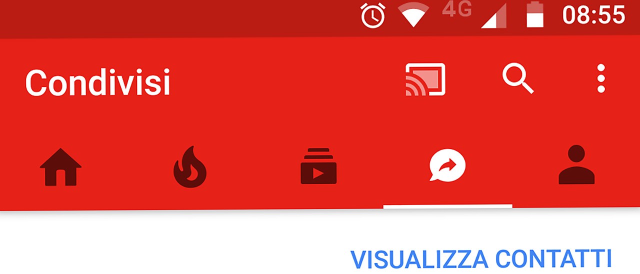 L'app di YouTube diventa una chat