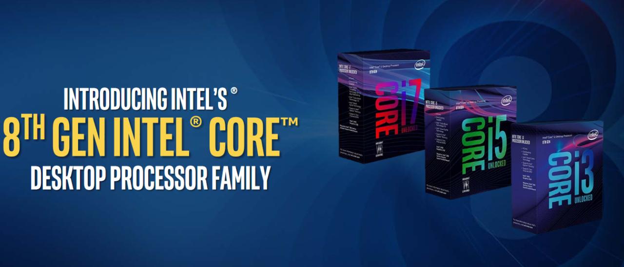 Intel Coffee Lake, nuove CPU per PC desktop